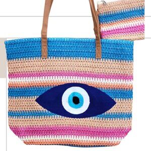 Tote Crossbody Shoulder EVIL EYE CROCHET WALLET